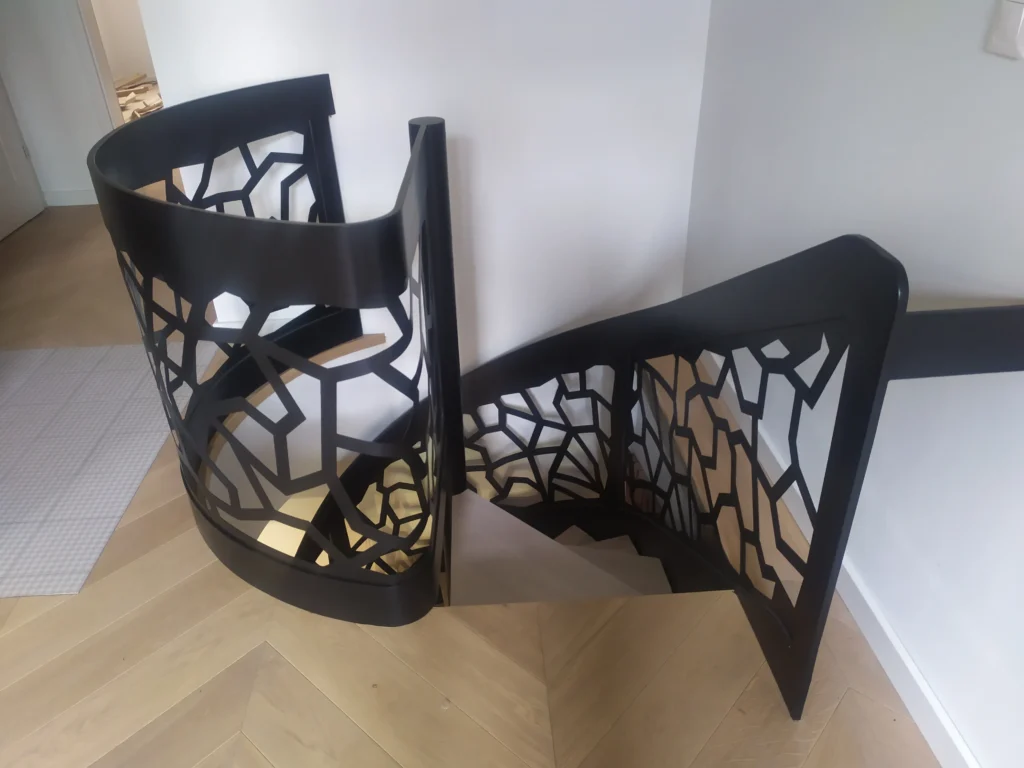 Metal & wood Stairs