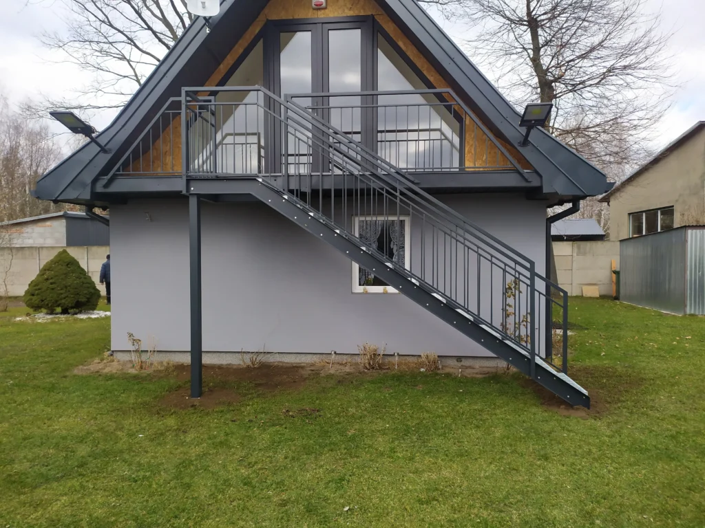 Steel stairs