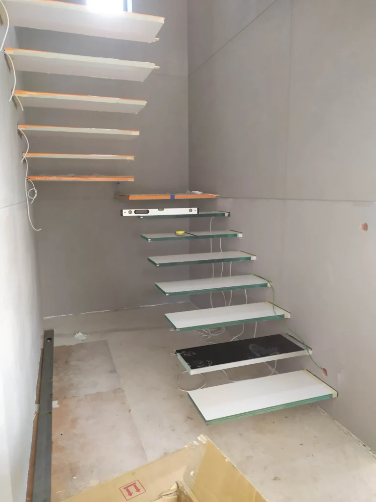 Glass stairs